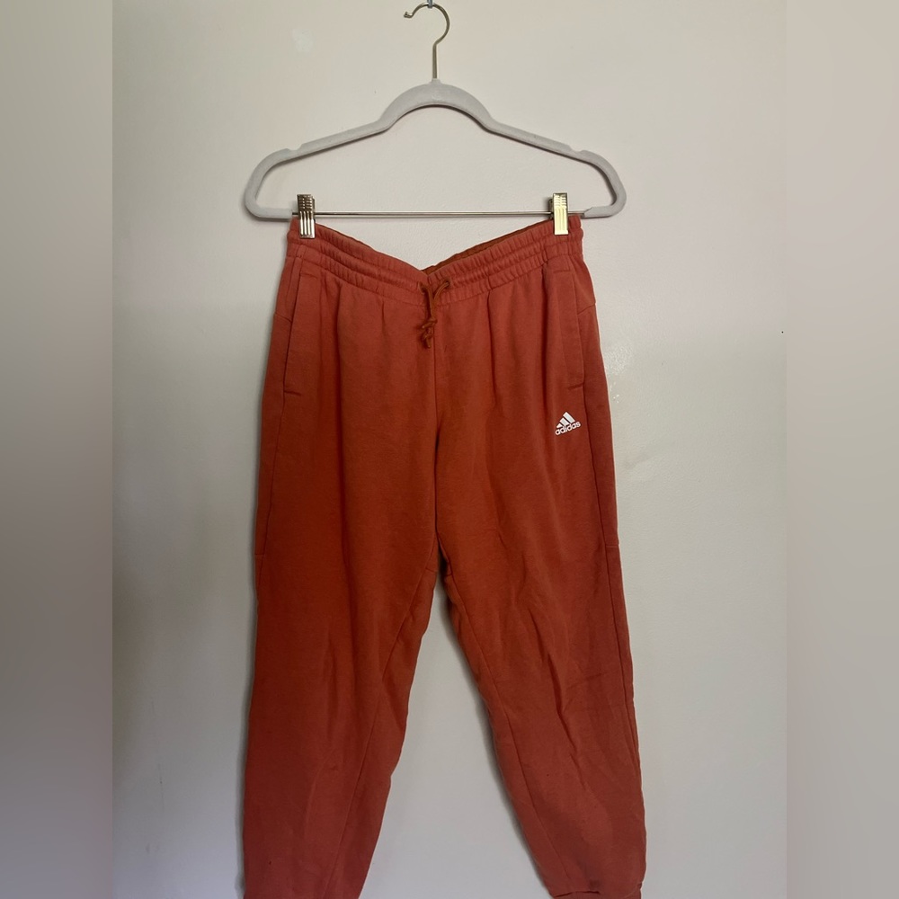 Adidas womens medium orange track pants